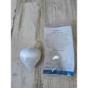 Kalifano selenite‎ clarity heart stone Crystal paperweight new
